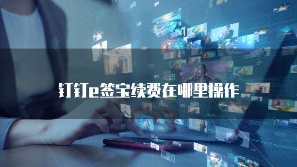 钉钉e签宝续费在哪里操作