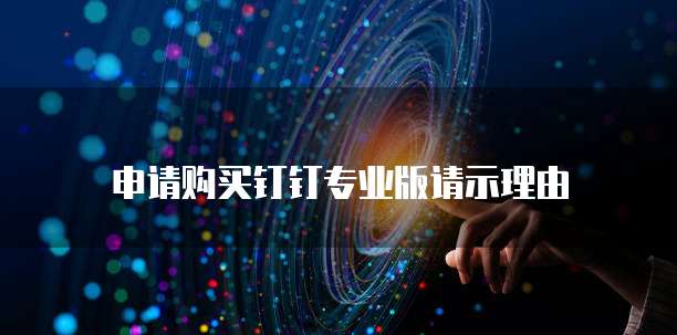 申请购买钉钉专业版请示理由