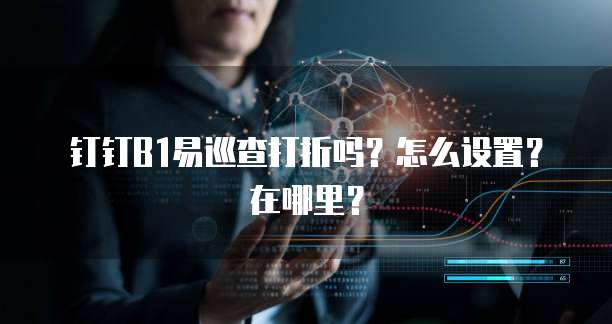 钉钉b1易巡查打折吗?怎么设置?在哪里?