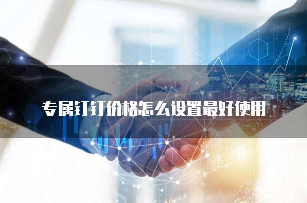 专属钉钉价格怎么设置最好使用