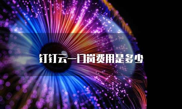 钉钉云一门岗费用是多少