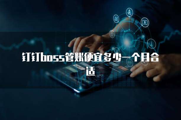 钉钉boss管账便宜多少一个月合适