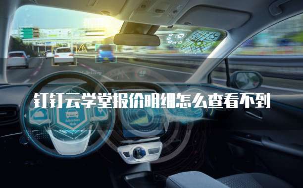 钉钉云学堂报价明细怎么查看不到