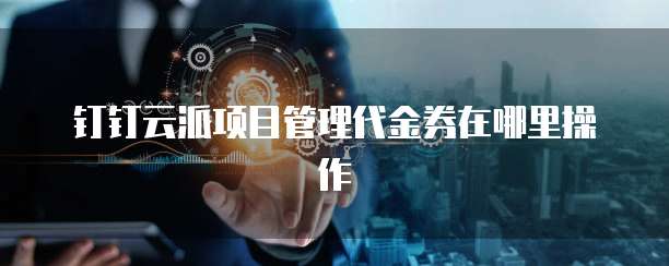 钉钉云派项目管理代金券在哪里操作
