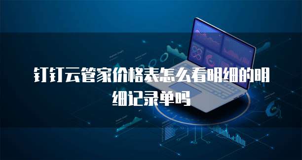 钉钉云管家价格表怎么看明细的明细记录单吗
