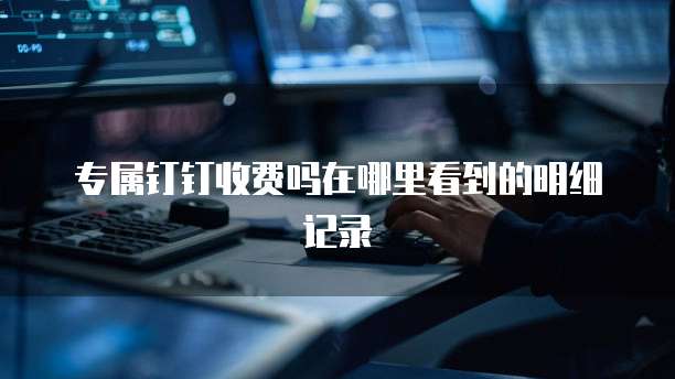 专属钉钉收费吗在哪里看到的明细记录