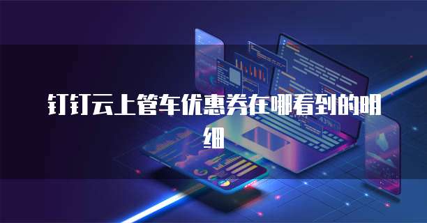钉钉云上管车优惠券在哪看到的明细