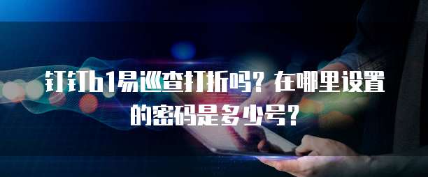 钉钉b1易巡查打折吗？在哪里设置的密码是多少号？