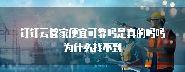 钉钉云管家便宜可靠吗是真的吗吗为什么找不到