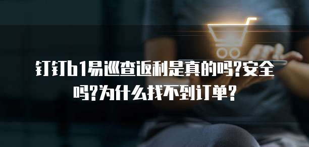 钉钉b1易巡查返利是真的吗?安全吗?为什么找不到订单?