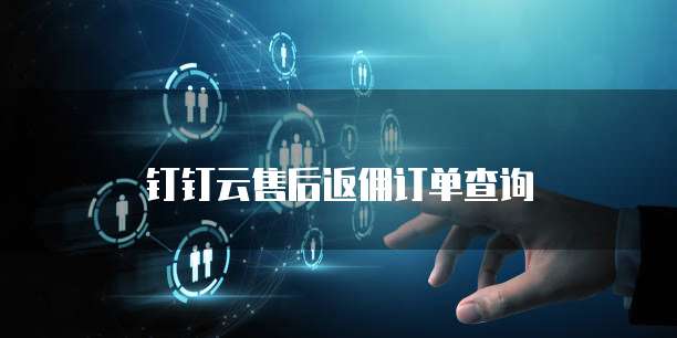 钉钉云售后返佣订单查询
