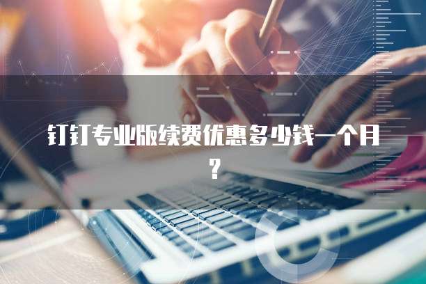 钉钉专业版续费优惠多少钱一个月?