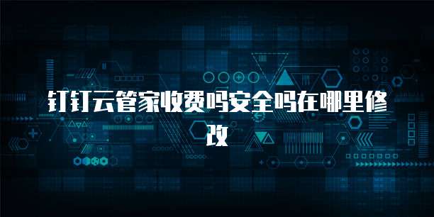 钉钉云管家收费吗安全吗在哪里修改