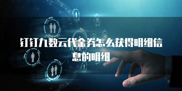 钉钉九数云代金券怎么获得明细信息的明细