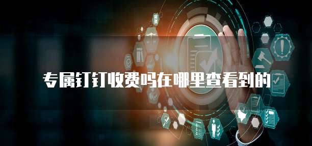 专属钉钉收费吗在哪里查看到的