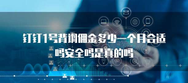 钉钉1号背调佣金多少一个月合适吗安全吗是真的吗