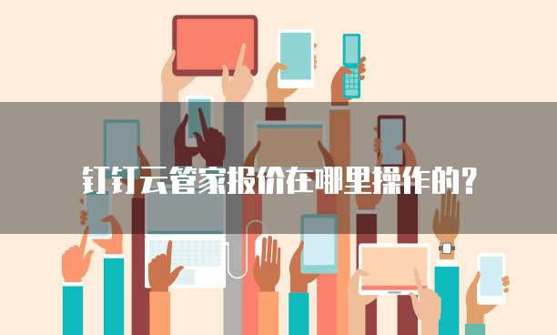 钉钉云管家报价在哪里操作的?