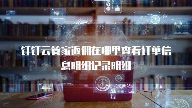 钉钉云管家返佣在哪里查看订单信息明细记录明细