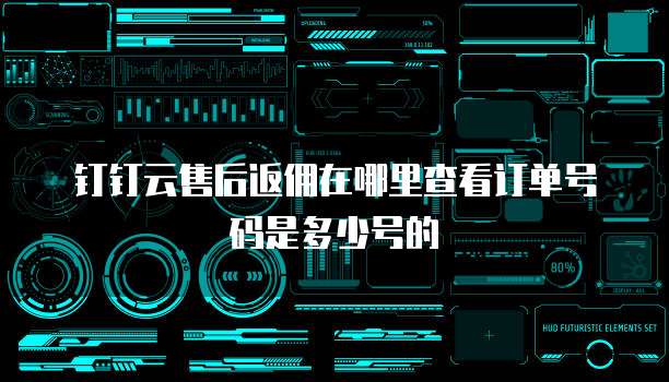 钉钉云售后返佣在哪里查看订单号码是多少号的