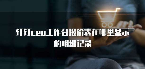 钉钉ceo工作台报价表在哪里显示的明细记录