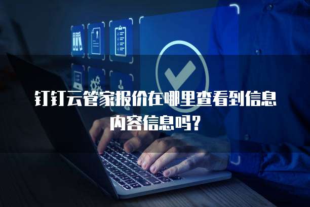 钉钉云管家报价在哪里查看到信息内容信息吗?