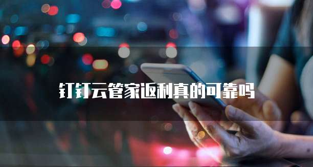 钉钉云管家返利真的可靠吗