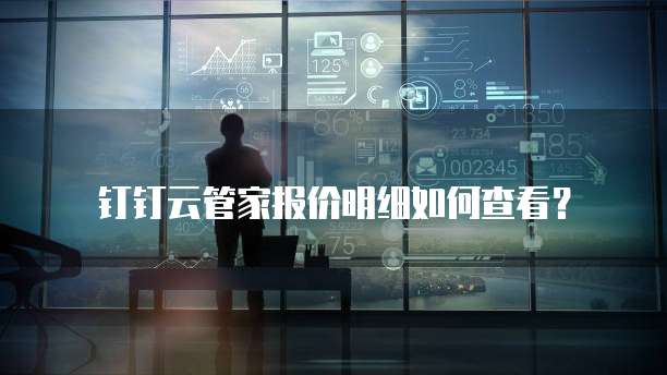 钉钉云管家报价明细如何查看？