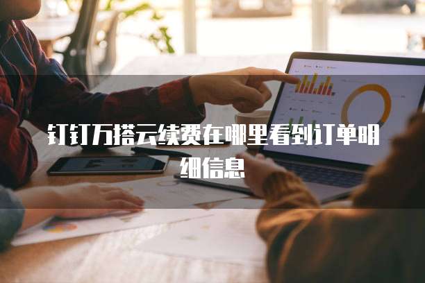 钉钉万搭云续费在哪里看到订单明细信息