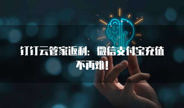 钉钉云管家返利：微信支付宝充值不再难！