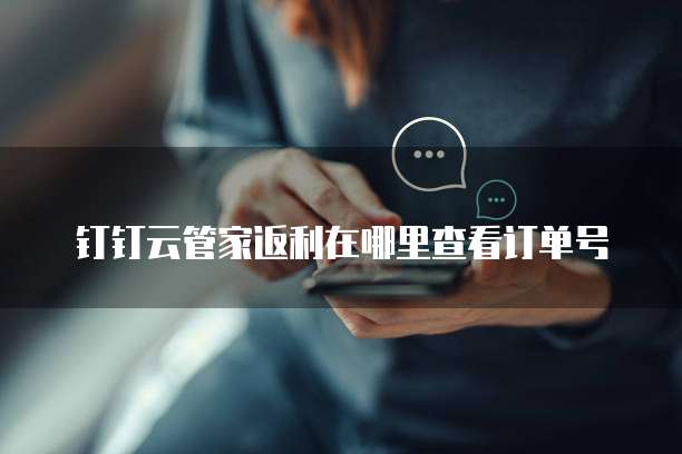 钉钉云管家返利在哪里查看订单号