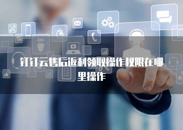 钉钉云售后返利领取操作权限在哪里操作