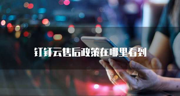 钉钉云售后政策在哪里看到