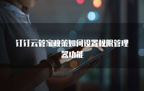 钉钉云管家政策如何设置权限管理器功能
