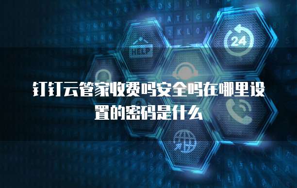 钉钉云管家收费吗安全吗在哪里设置的密码是什么