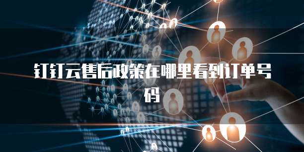 钉钉云售后政策在哪里看到订单号码