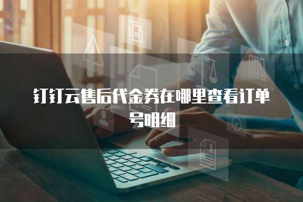 钉钉云售后代金券在哪里查看订单号明细