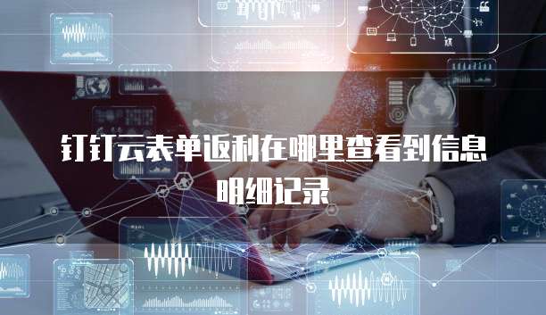 钉钉云表单返利在哪里查看到信息明细记录