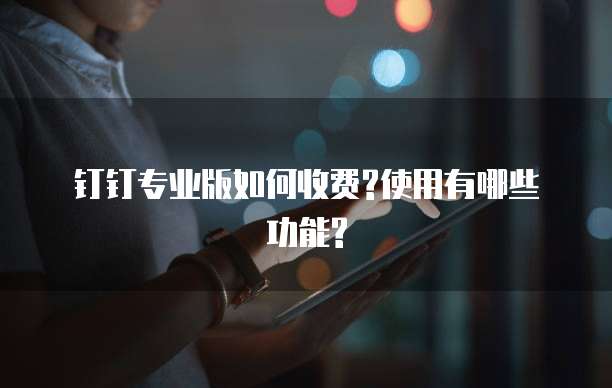 钉钉专业版如何收费?使用有哪些功能?
