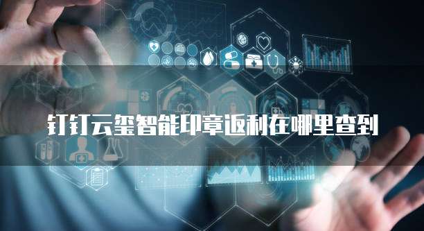 钉钉云玺智能印章返利在哪里查到