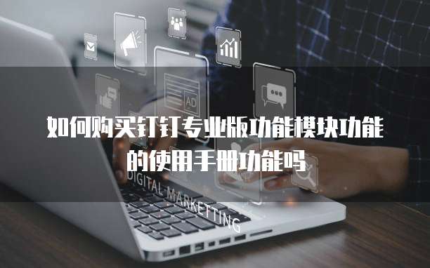 如何购买钉钉专业版功能模块功能的使用手册功能吗
