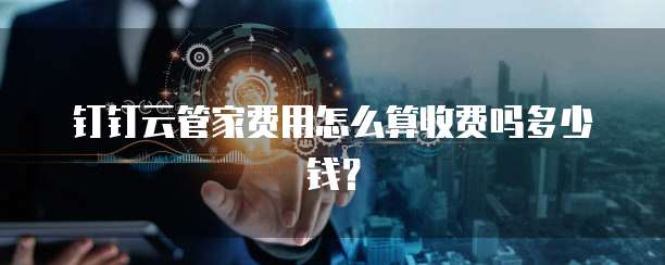 钉钉云管家费用怎么算收费吗多少钱?