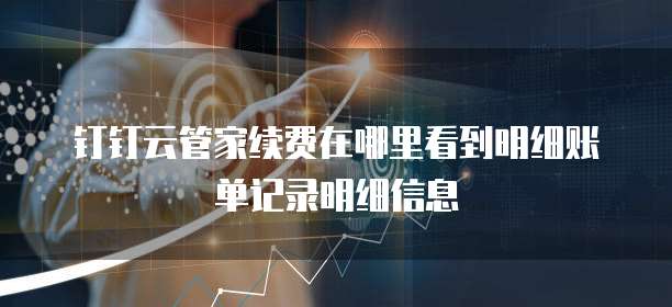 钉钉云管家续费在哪里看到明细账单记录明细信息