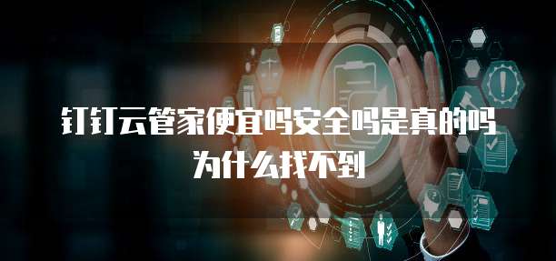 钉钉云管家便宜吗安全吗是真的吗为什么找不到