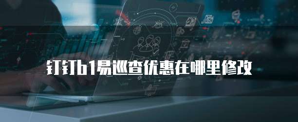 钉钉b1易巡查优惠在哪里修改