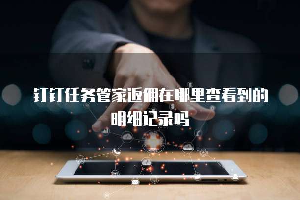 钉钉任务管家返佣在哪里查看到的明细记录吗