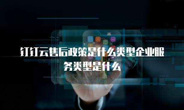 钉钉云售后政策是什么类型企业服务类型是什么