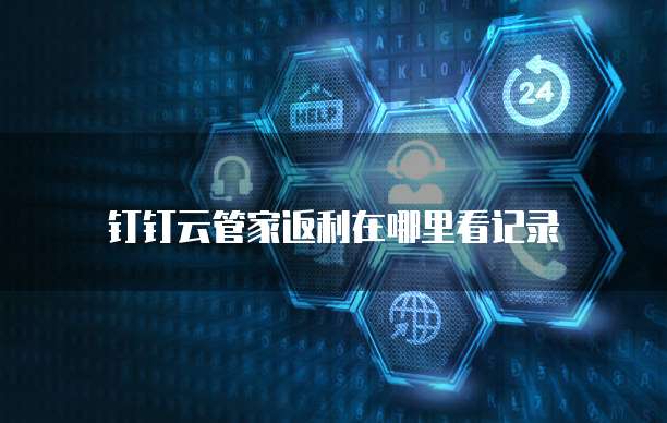钉钉云管家返利在哪里看记录