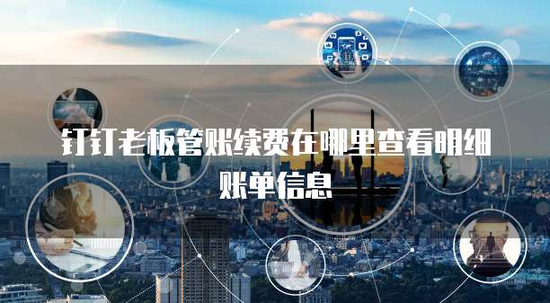 钉钉老板管账续费在哪里查看明细账单信息
