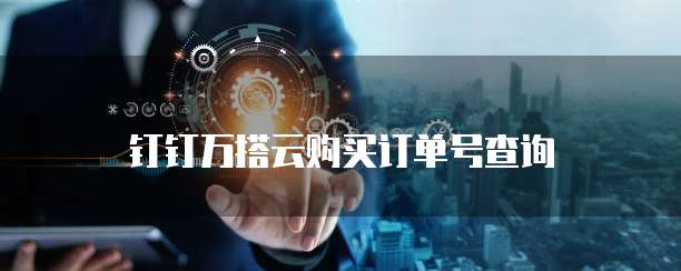 钉钉万搭云购买订单号查询