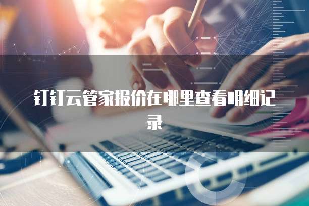 钉钉云管家报价在哪里查看明细记录